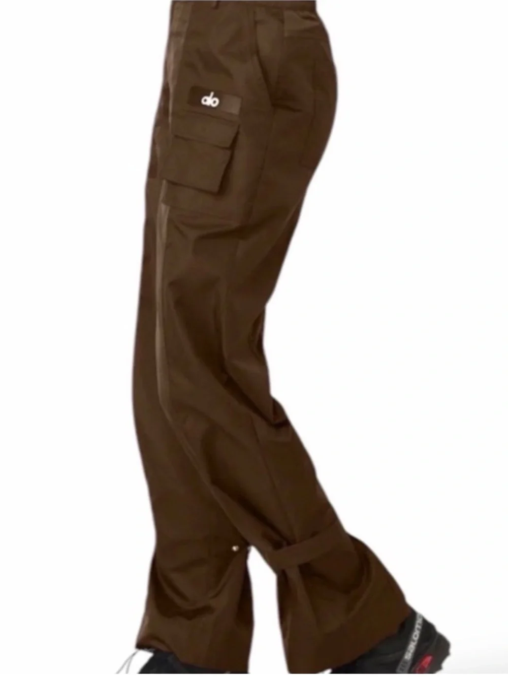 Alo Yoga Blaze Trouser Pants Espresso Brown Ripstop Utility Straight Size XS
